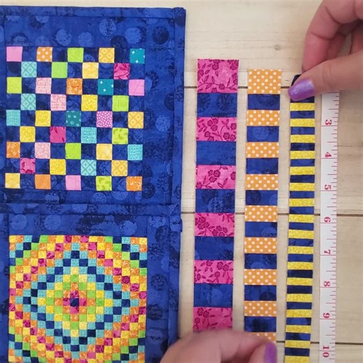 Mini Squares in a Row Quilt FPP Pattern and Templates: 11 Miniature Sizes (digital Download) - Etsy