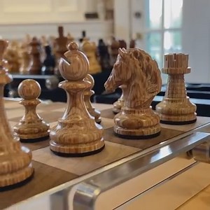 The pieces are finally falling into place for the Kinetic Chess Set. After trying a huge variety of off the shelf chess pieces, we decided it was best to get custom-machined wooden Staunton-style pieces to properly navigate the packaging constraints of our mechanical chess board. I’m pretty psyched about how they’re turning (😉) out. This chess set is our MK1 prototype so we have still have a few iterations ahead of us, but we’re getting there! When they’re ready, we’ll make a run of approximate