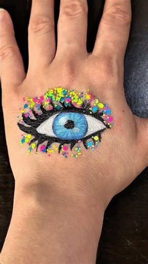 Easy Glam Eye Face Paint Tutorial #tutorial #facepaint #shorts #art #explore #makeup #trending #fy