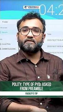 "Polity: Type of PYQs Asked From Preamble