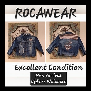 Rocawear Denim Jacket with Patches. Excellent Condition Size XL (Runs small)