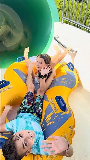 Kids Try the HUGE Water Slide 🌊🎢