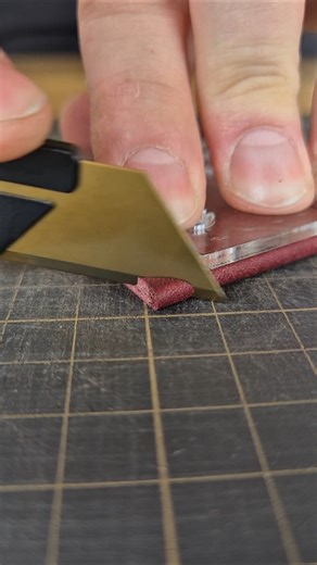 Preparing my biggest limited edition collection so far with my new utility knife #asmr #leathercraft