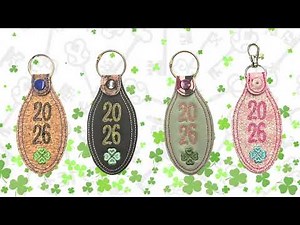 Brother Blog – In-the-hoop New Year embroidered key fob