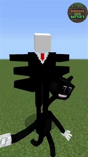 Cartoon Cat (BTD18) vs Awakened Slenderman | MCBE | MobBattle #minecraft #short #shorts #cartooncat