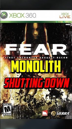 Warner Bros Shutting Down Monolith (F.E.A.R., Condemned Alien VS Predator 2, etc),