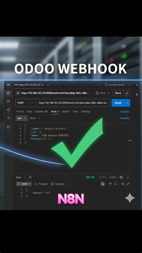 Creat Odoo project task (On webhook)