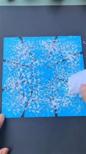 Spring Tree Painting with Tissue Paper