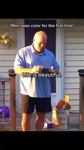 brain nourishment on Instagram: "William Reed, a 66-year-old man who was born colorblind, saw colors for the first time after receiving EnChroma glasses from his family. When he put them on, he was surprised by how different everything looked. He noticed the green of the trees and the yellow tone of a nearby house, saying it no longer looked muddy. The moment was quiet but significant, marking the first time he experienced the world in full color. Follow @brain.nourishmentt for daily motivation 