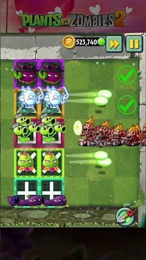 Pvz 2 - Plants Vs Zombies 2 - Threepeater Team & Other Plants Vs 100 Monkey Zombies #shorts #pvz2