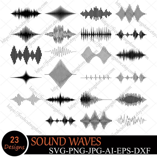 Sound Wave Svg Bundle, Audio Waveform Svg, Sound Wave Clipart, Music Frequency Lines Svg Png, Digital Waves Svg, Music Waves Svg, Silhouette - Etsy Canada