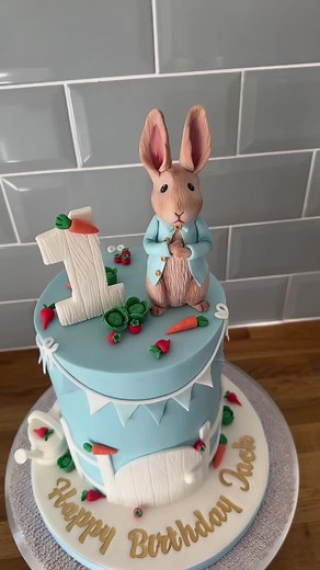 Handmade Peter Rabbit Birthday Cake with Love