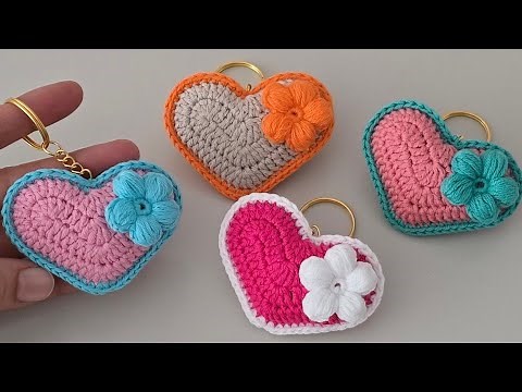 💝Creative Crochet Valentine Project: Heart Keychain Tutorial
