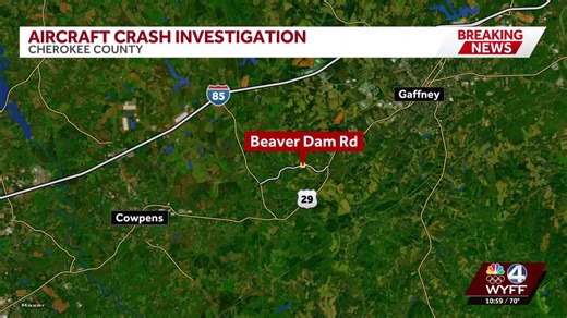 2 injured after ultralight aircraft crashes in Cherokee County, South Carolina, sheriff says