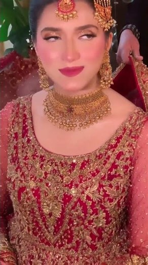 Elegant Crimson & Gold: A Royal South Asian Bride#BridalSilhouette #NYCBride#LondonWedding#