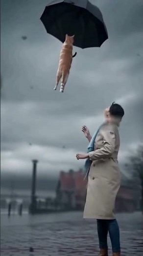 Cat in Wind Storm #cat #windstorm #catvideos #catvsdog