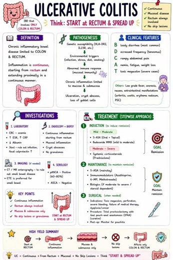 ✨ Ulcerative colitis 🩺 #education #mbbs #medicine #viral #trending