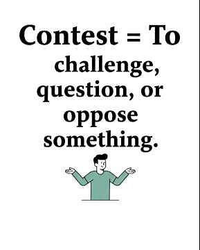 'CONTEST' meaning with sentence examples #contest #contestmeaning