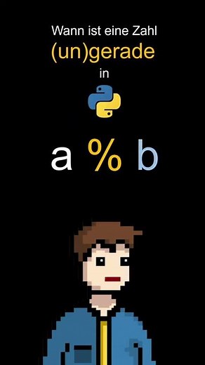 Wie überprüft man in #Python, ob eine Zahl gerade oder ungerade ist? | #Shorts