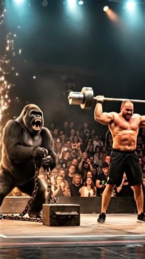 ⚡🦍 Gorilla vs Human Strength Test — The Moment No One Expected! #armwrestlingworkout #epicbattle