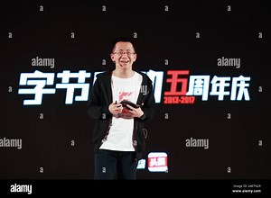 --FILE--Zhang Yiming, founder and CEO of tech company Bytedance, owner of Chinese personalized news aggregator Jinri Toutiao and short video platform Stock Photo - Alamy