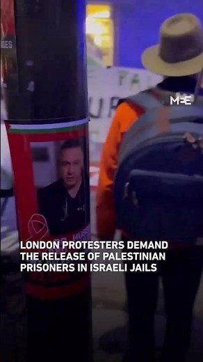 London Protesters demand the release of Palestinian prisoners in Israeli jails