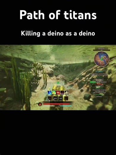 Great Deino kill as a duo of Deinosuchus#edit #gaming #helpmemakethismakesense#pathoftitans