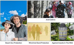 Watch Mosquito Net Head Hat on Amazon Live