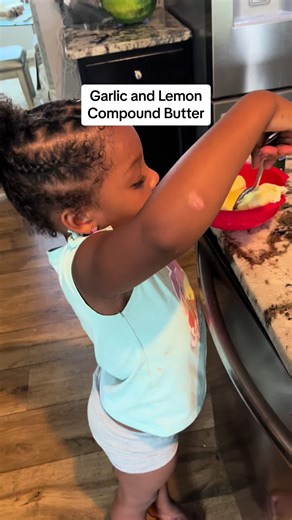 Me and my broke best friend make compound butter ! #compoundbutter#kidscook