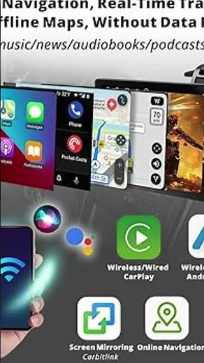 CarPlay Screen for Car – MYATOTO 9" Portable Android Auto Touchscreen, Wireless/Wired CarPlay,