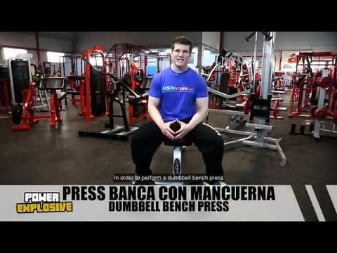 Press Banca con Mancuernas / Dumbbell Bench Press - HSN Guía Ejercicios