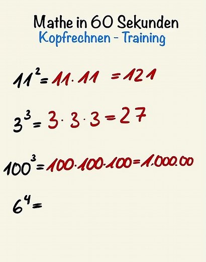 Kopfrechnen Training: Kannst Du die Zahlen im Kopf berechnen?