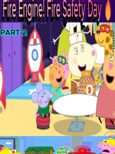 Peppa and George Ride a Real Fire Engine | Fire Safety Day Part 2