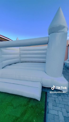 White jumping castle for hire R700 for the day 💕 #fyp #whiteinflatablecastle #partystarters #jumpingcastlehire