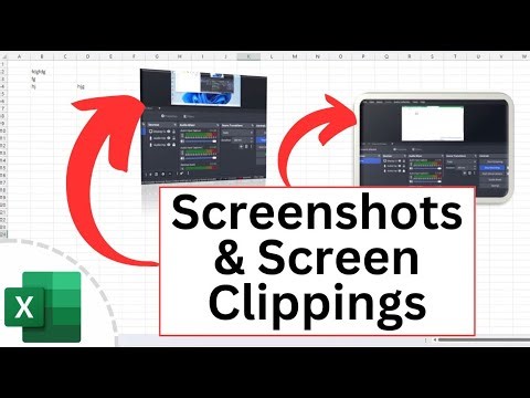 Inserting Screenshots and Screen Clippings in Excel