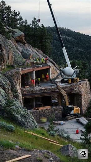 From Solid Rock to a Dream Home — This Cliff House Build Is Unreal #housebuild #tinyhouse
