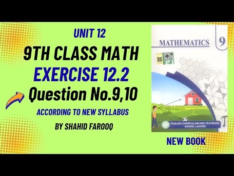Class 9 Math Ex 12.2 Q9 & Q10 Solved | Mean, Median, Mode (PCTB New Book) | Information Handling