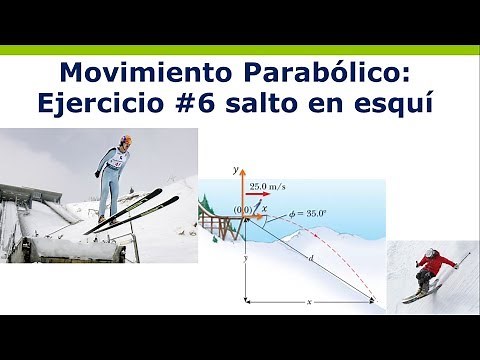 Parabolic Motion - Solved Exercise #4 ski jumping