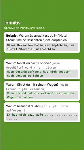 Übungen Grammatik & Leichte Sprache: Infinitiv