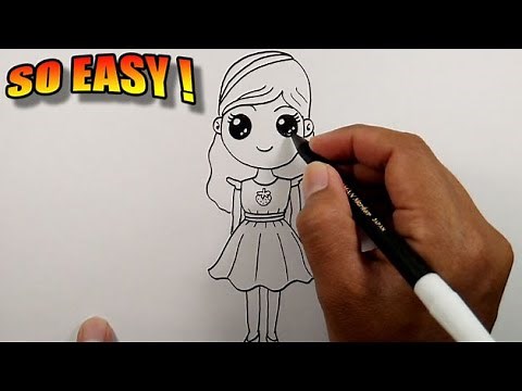 How to draw a girl for beginners easy to follow | Simple Girl Drawing