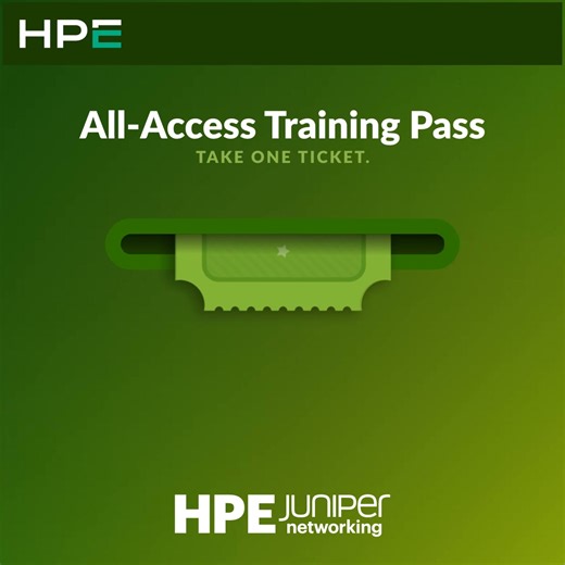 Study like an expert. 🏆 With the Juniper All-Access Training Pass, your team gets a full year of self-study bundles and on-demand courses. Prep for certifications, sharpen skills, and level up your network game: http://juni.pr/49dCuJY | HPE Juniper Networking