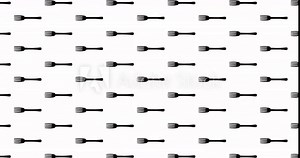 Forks background video clip motion backdrop kitchen icon video in a seamless repeating loop. Black & white food & restaurant themed silverware fork pattern background high definition motion video