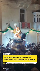 Malta's eagerly awaited festa season commenced with the village of Floriana celebrating the feast of its patron saint, St. Publius, the first Maltese bishop. 🟡 Read: https://maltadaily.mt/festa-season-kicks-off-as-floriana-celebrates-feast-of-st-publius/ #MaltaDaily | Malta Daily