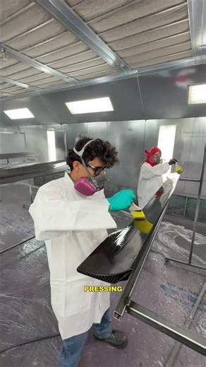 Spraying Resin on the "68 Sema Camaro.#shorts