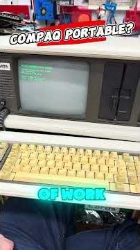 Compaq Portable Plus GREEN SCREEN luggable 1983 PC!