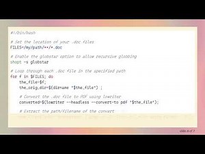 Converting *.doc to *.pdf with lowriter: A Bash Script Solution