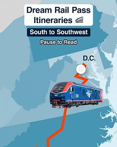 153K views · 1.5K reactions | The routes you’re looking for:  Crescent  Sunset Limited  Pacific Surfliner Book USA Rail Pass for an epic summer adventure down south! | Amtrak | Facebook