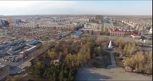 开鲁县白塔公园航拍开鲁县全景