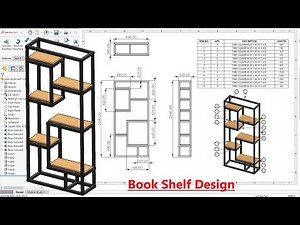 Modern Bookshelf Design in 2024 | Solidworks Furniture Tutorial | Solidworks Weldments