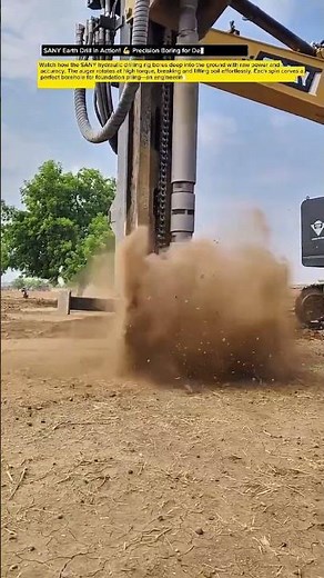 SANY Earth Drill in Action! 💪 Precision Boring for Deep Foundations